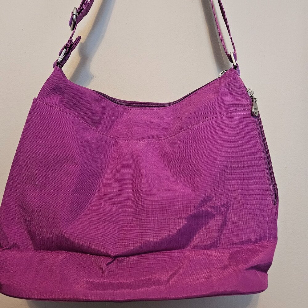 NWT Baggallini Helsinki Silver Hobo Bagg in Magenta/Purple - Picture 13 of 14